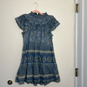 Sea size small ruffle neck dress